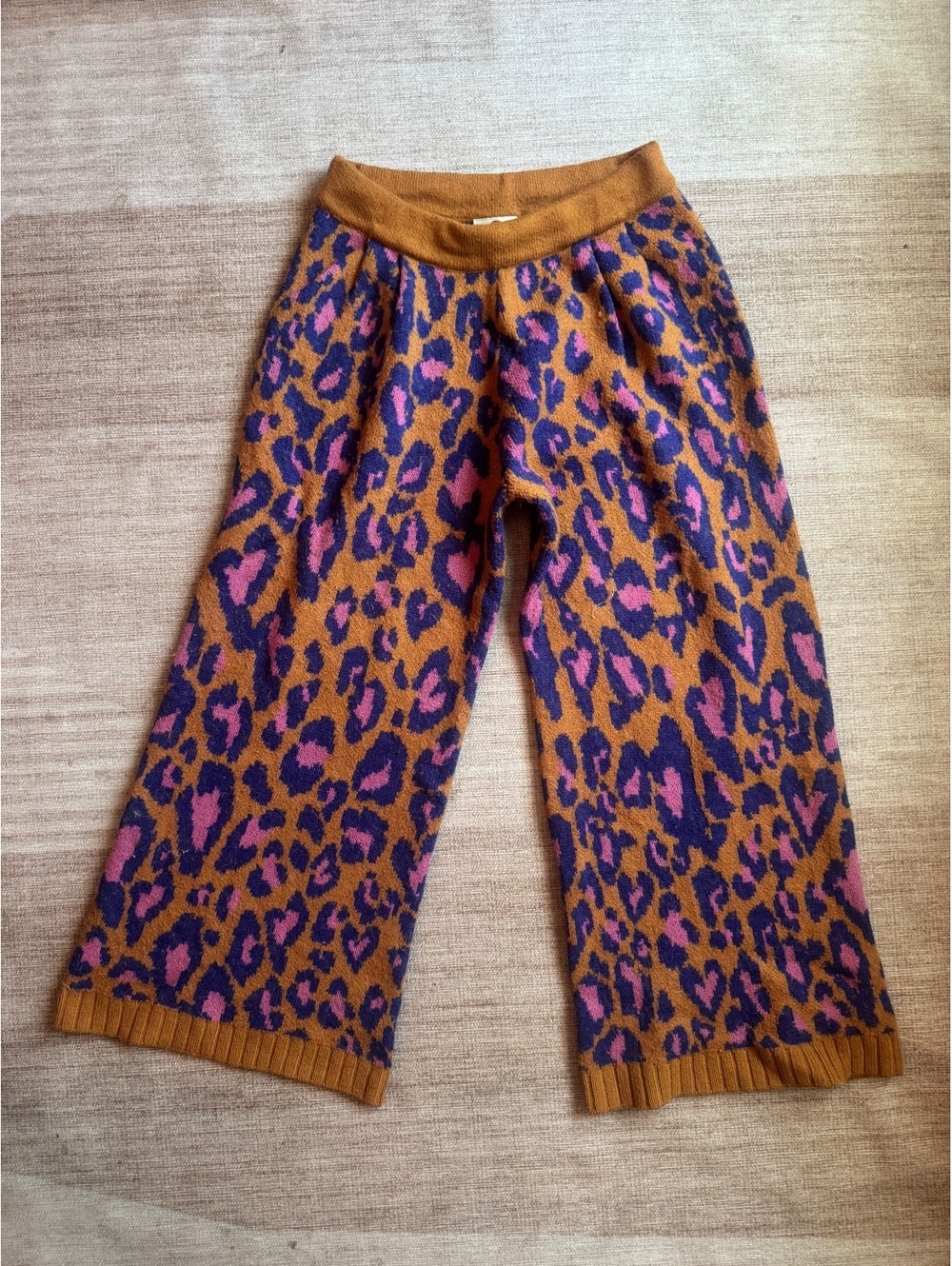 Farm Rio Women's Knit Leopard Print Pants Size Small